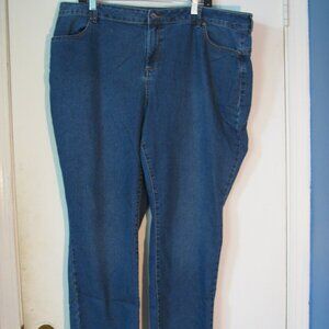 2/$15 Route 66 Jeans Plus Size 42" Waist Straight Leg Blue Denim Jean